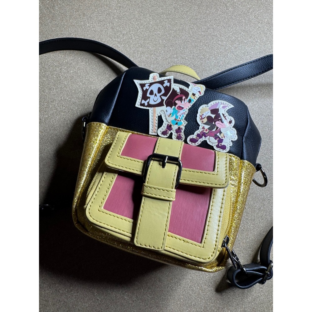 Disney Parks Pirates of the Caribbean Mickey Minnie Mini Backpack Crossbody Bag